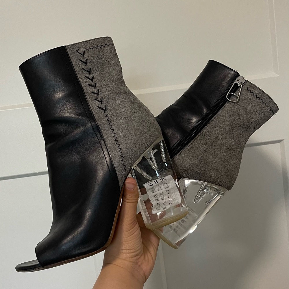 Maison Margiela Leather & Suede Chunky Heels